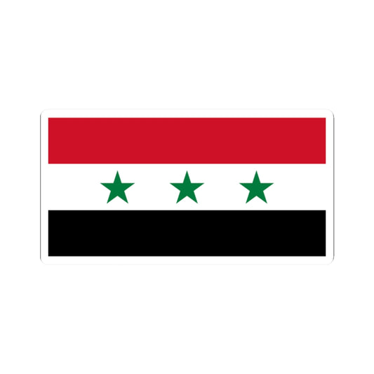 Flag of Syria 1963-1972 (Syria) STICKER Vinyl Kiss-Cut Decal