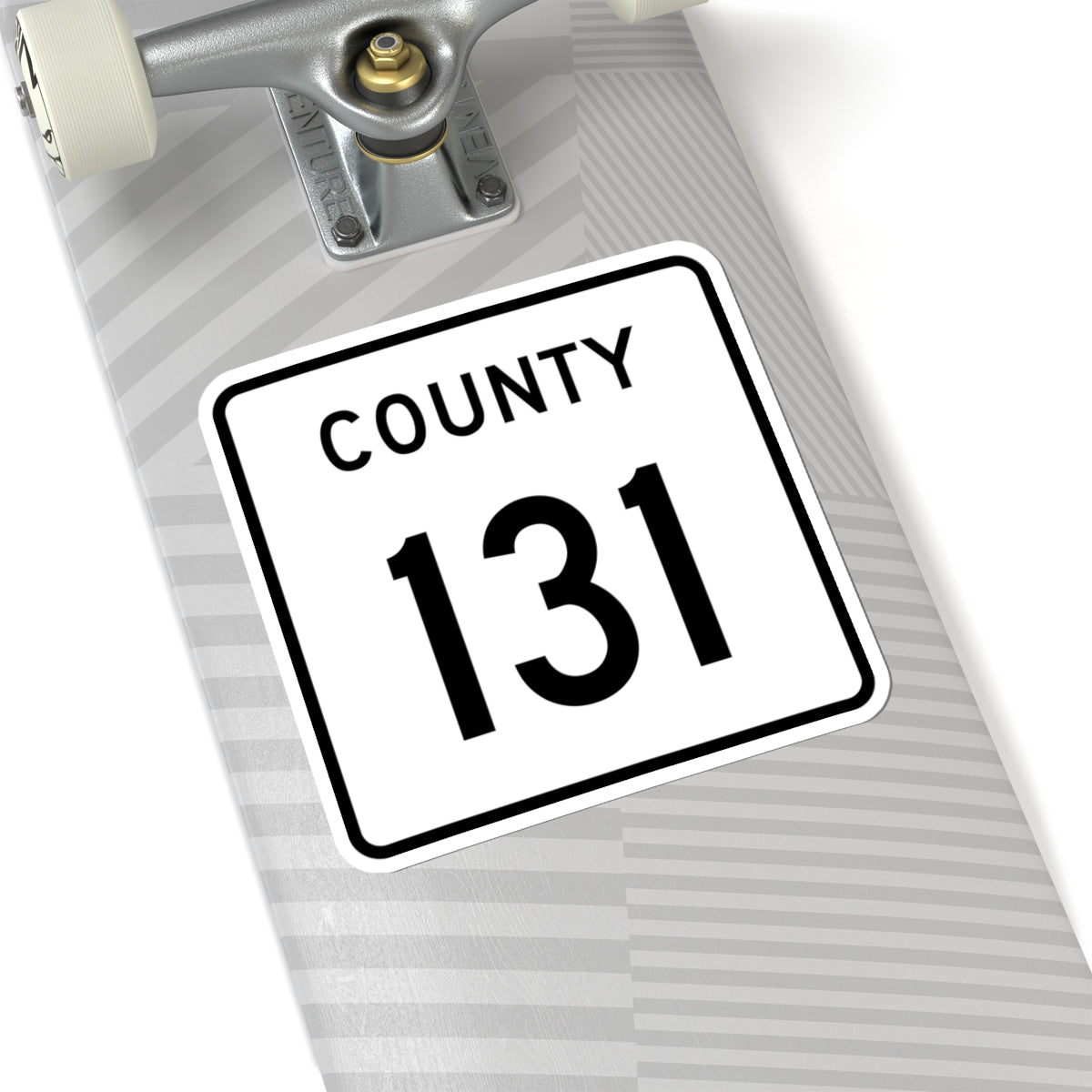 County 131 square (Minnesota) (Road Sign) STICKER Vinyl Kiss-Cut Decal