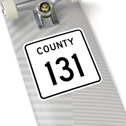 County 131 square (Minnesota) (Road Sign) STICKER Vinyl Kiss-Cut Decal