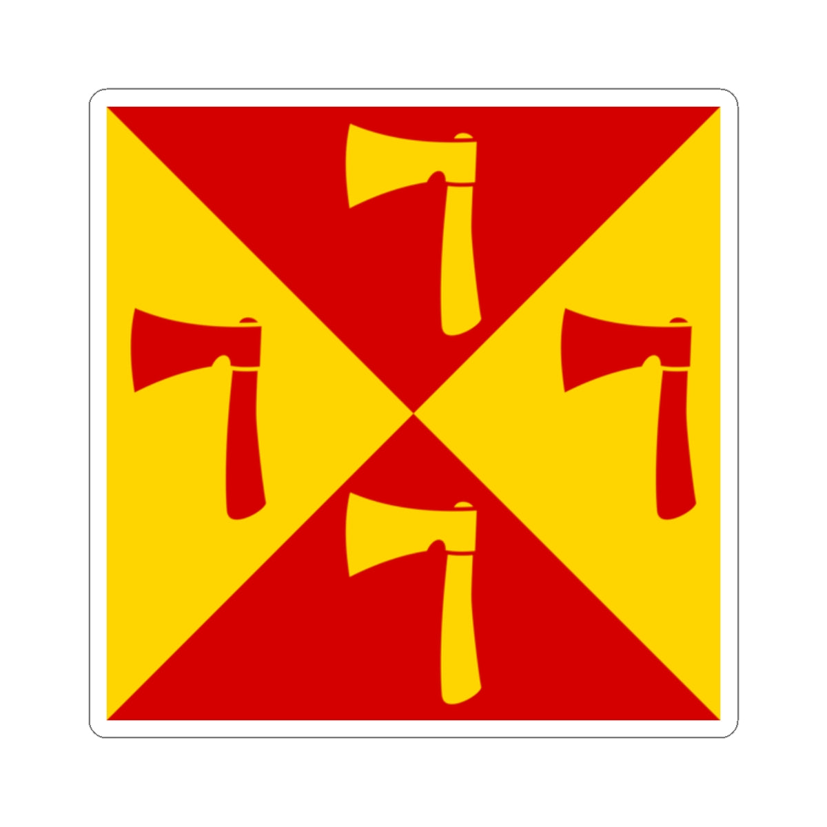 Slokhyni flag (Ukraine) STICKER Vinyl Kiss-Cut Decal