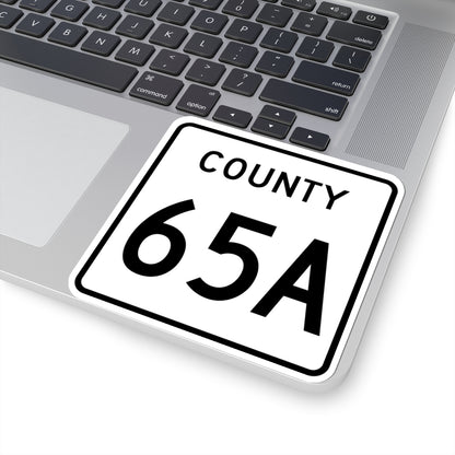 County 65A square (Minnesota) (Road Sign) STICKER Vinyl Kiss-Cut Decal
