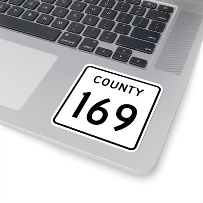 County 169 square (Minnesota) (Road Sign) STICKER Vinyl Kiss-Cut Decal