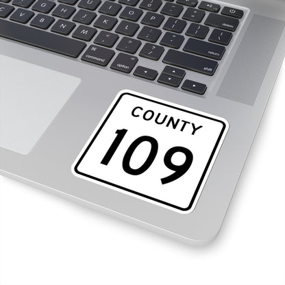 County 109 square (Minnesota) (Road Sign) STICKER Vinyl Kiss-Cut Decal