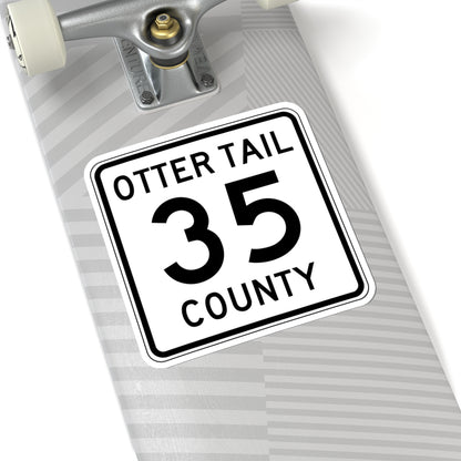 Otter Tail County Route 35 MN (Minnesota) (Road Sign) STICKER Vinyl Kiss-Cut Decal