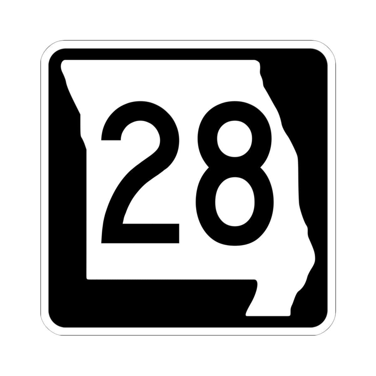 MO-28 (Missouri) (Road Sign) STICKER Vinyl Kiss-Cut Decal