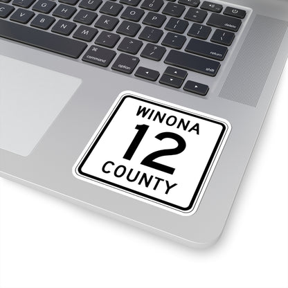 Winona County Route 12 MN (Minnesota) (Road Sign) STICKER Vinyl Kiss-Cut Decal