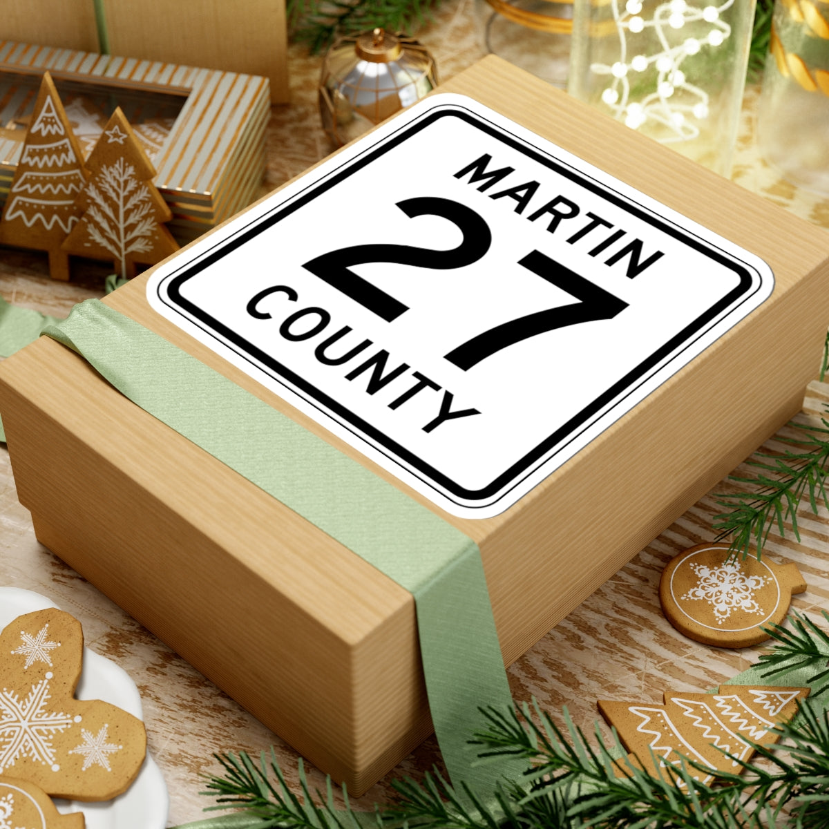 Martin County Route 27 MN (Minnesota) (Road Sign) STICKER Vinyl Kiss-Cut Decal