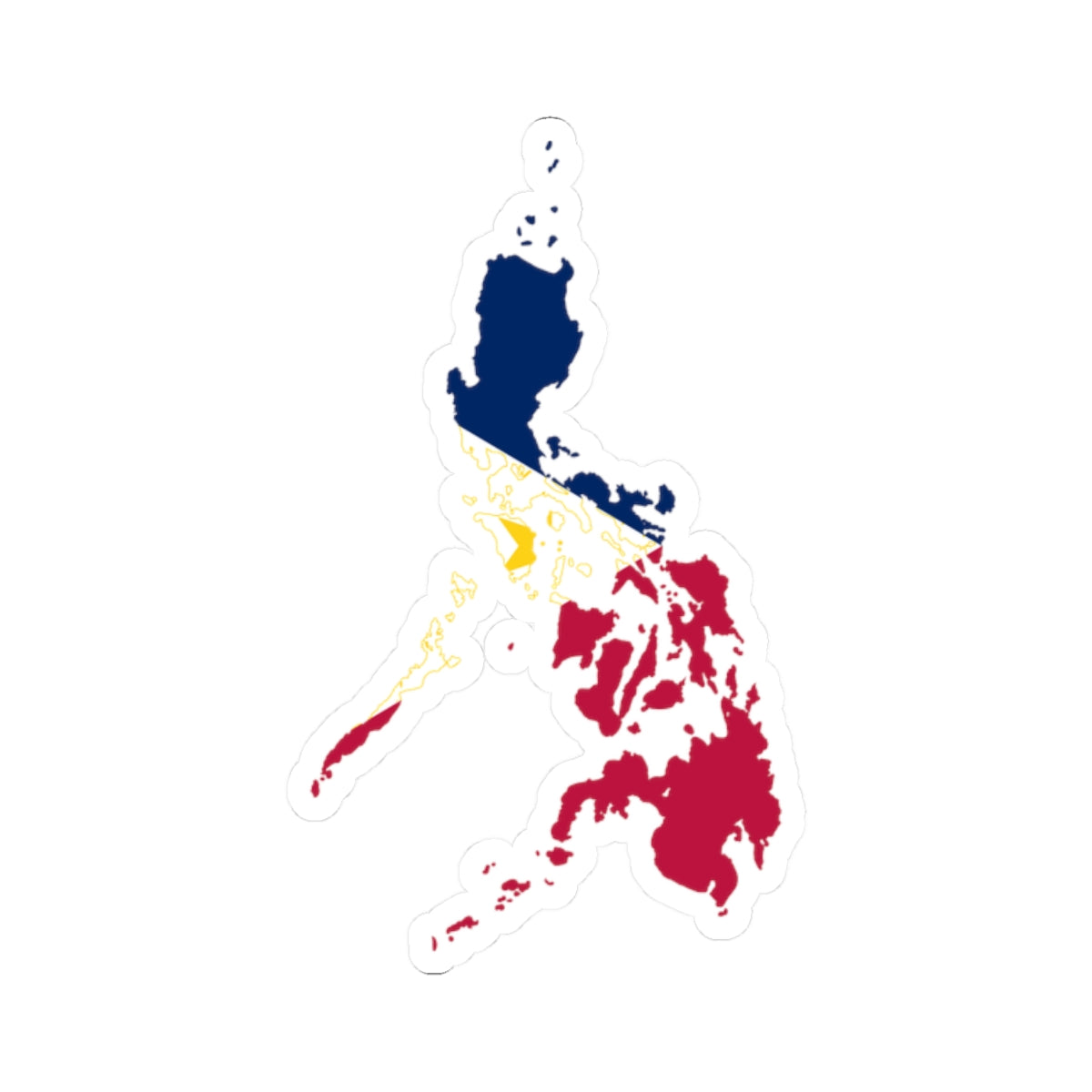 Flag map of the Philippines navy blue (Philippines) STICKER Vinyl Kiss-Cut Decal