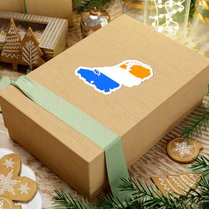 Flag-map of the Greater Netherlands (Belgium) STICKER Vinyl Kiss-Cut Decal