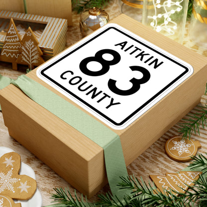 Aitkin County Route 83 (Minnesota) (Road Sign) STICKER Vinyl Kiss-Cut Decal