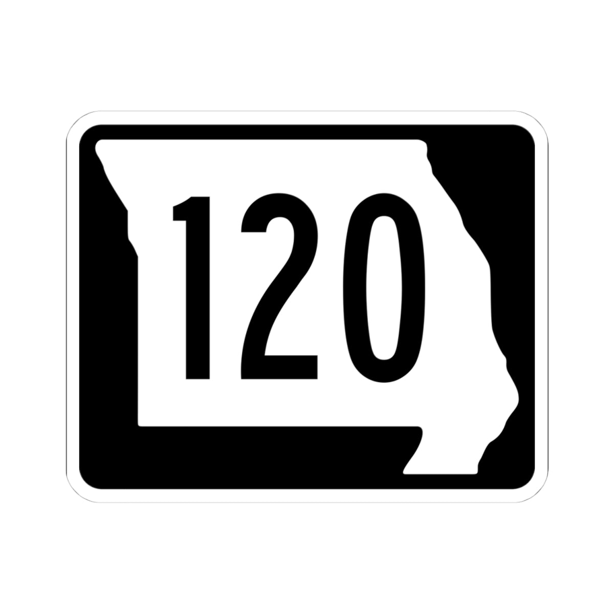 MO-120 (Missouri) (Road Sign) STICKER Vinyl Kiss-Cut Decal
