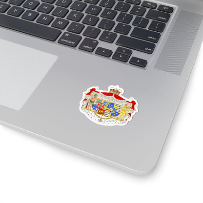 Armoiries de la Princesse Marguerite du Danemark (Denmark) (Coat of Arms) STICKER Vinyl Kiss-Cut Decal