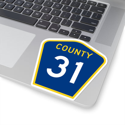 County 31 MN (Minnesota) (Road Sign) STICKER Vinyl Kiss-Cut Decal