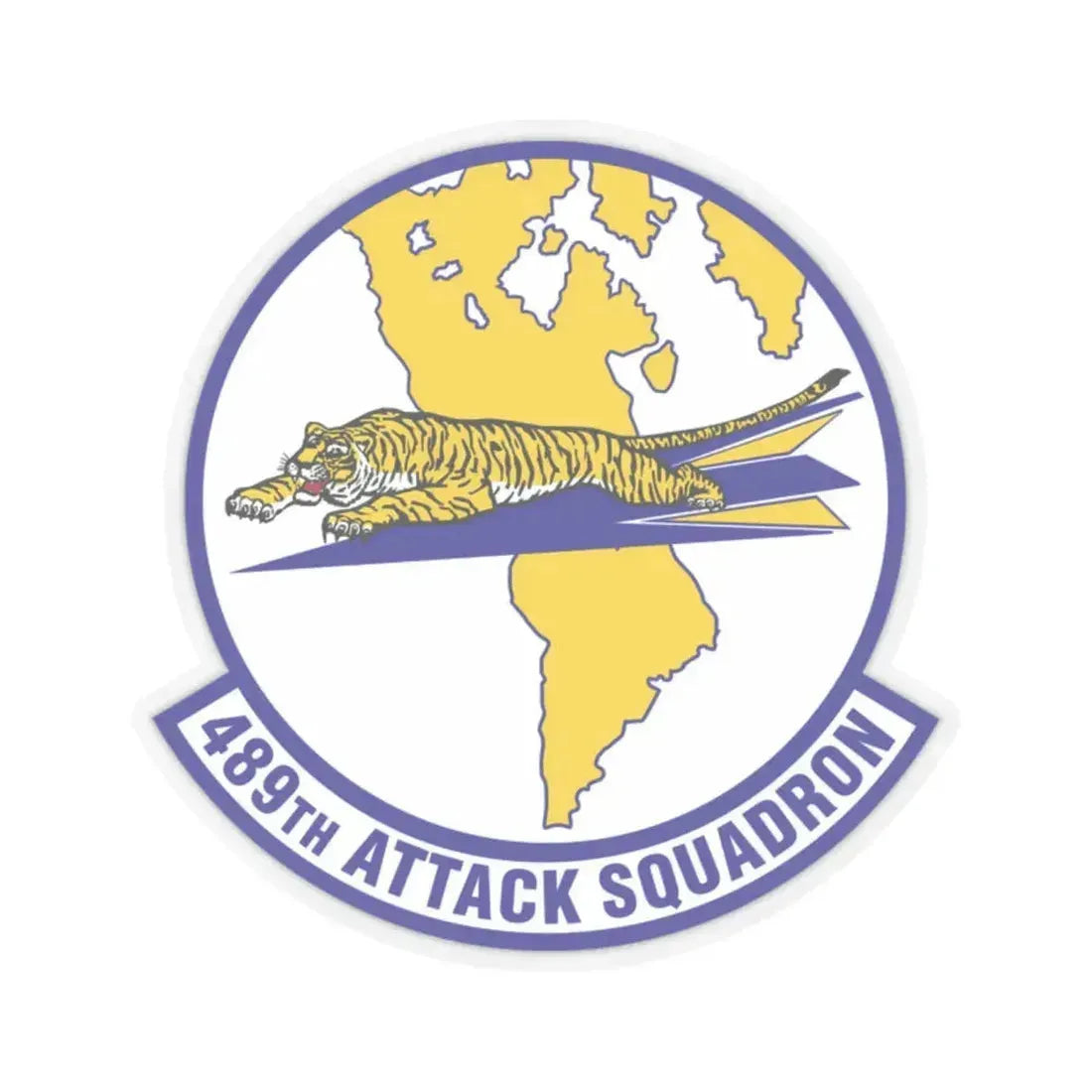 489 Attack Sq ACC (U.S. Air Force) STICKER Vinyl Kiss-Cut Decal 2 Inch Transparent - The Sticker Space