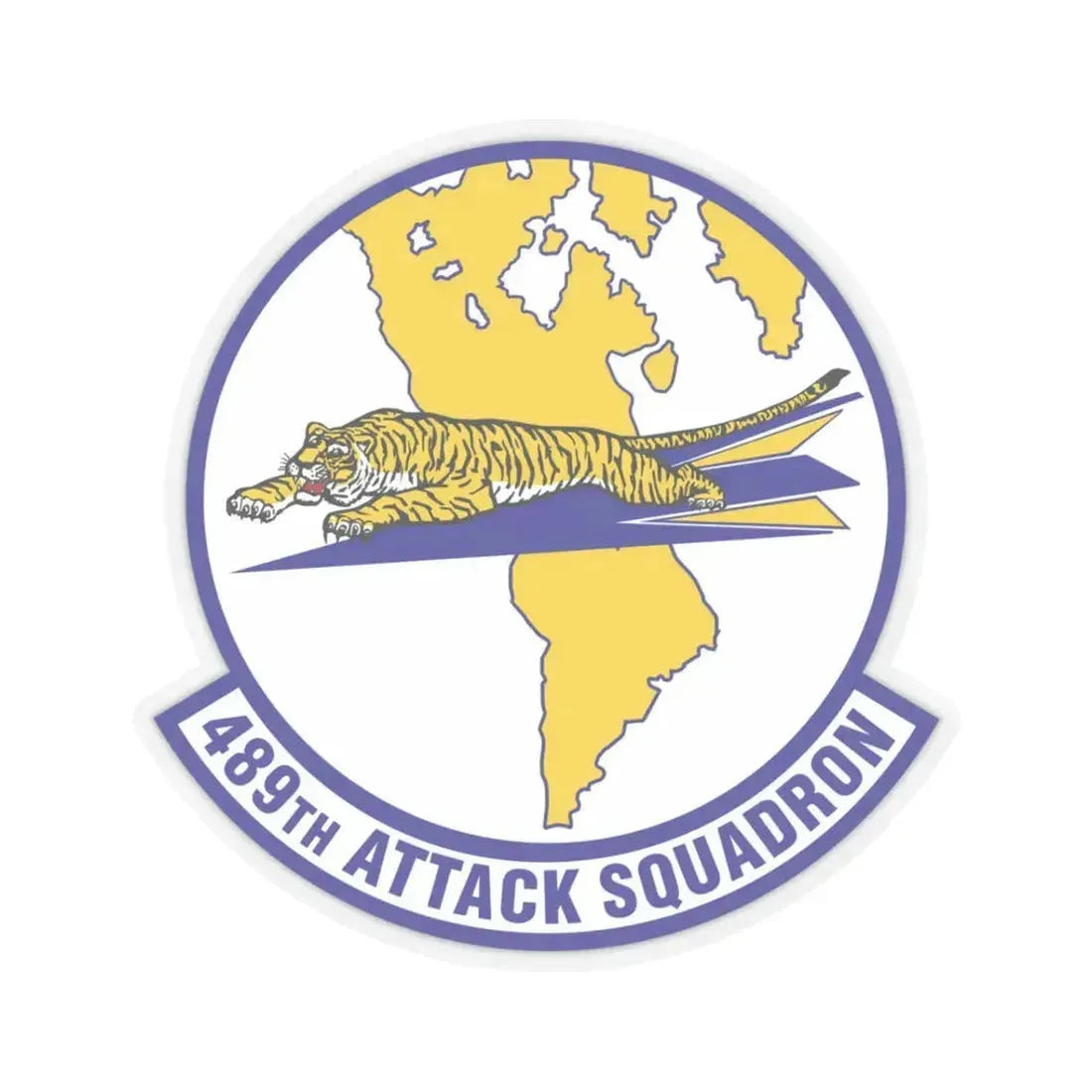489 Attack Sq ACC (U.S. Air Force) STICKER Vinyl Kiss-Cut Decal 3 Inch Transparent - The Sticker Space