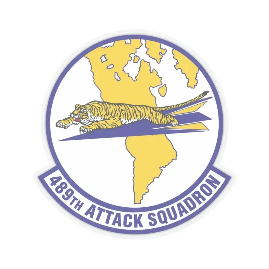 489 Attack Sq ACC (U.S. Air Force) STICKER Vinyl Kiss-Cut Decal 4 Inch Transparent - The Sticker Space