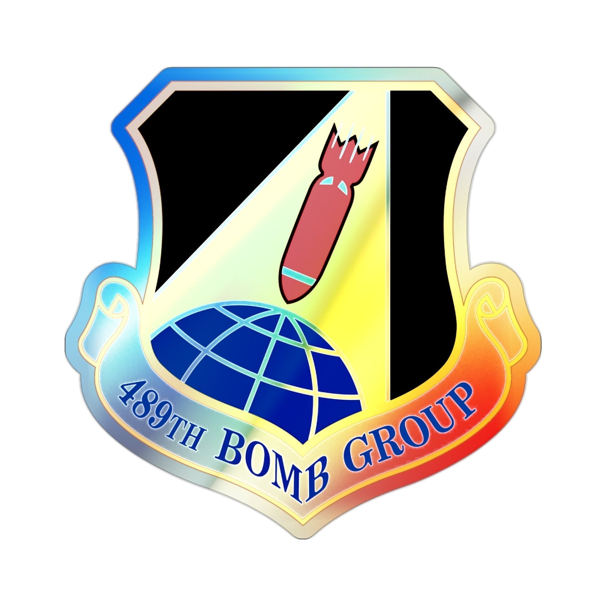 489 Bomb Group AFRC (U.S. Air Force) Holographic STICKER Die-Cut Vinyl Decal-2 Inch-The Sticker Space