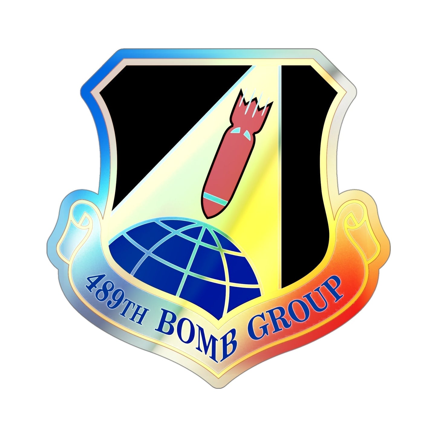 489 Bomb Group AFRC (U.S. Air Force) Holographic STICKER Die-Cut Vinyl Decal-4 Inch-The Sticker Space