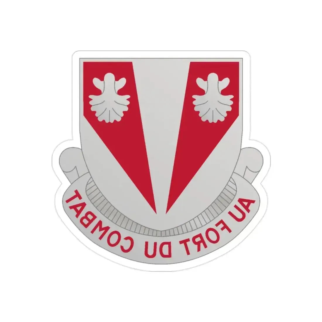 489 Engineer Battalion (U.S. Army) REVERSE PRINT Transparent Die-Cut STICKER 2 Inch Die-Cut Transparent - The Sticker Space