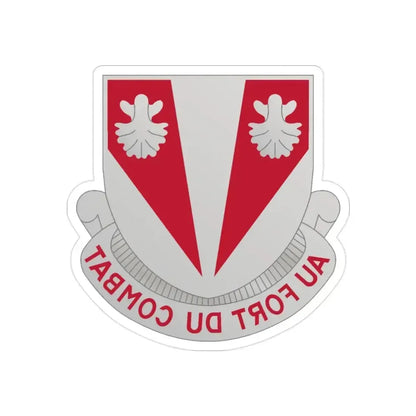 489 Engineer Battalion (U.S. Army) REVERSE PRINT Transparent Die-Cut STICKER 2 Inch Die-Cut Transparent - The Sticker Space