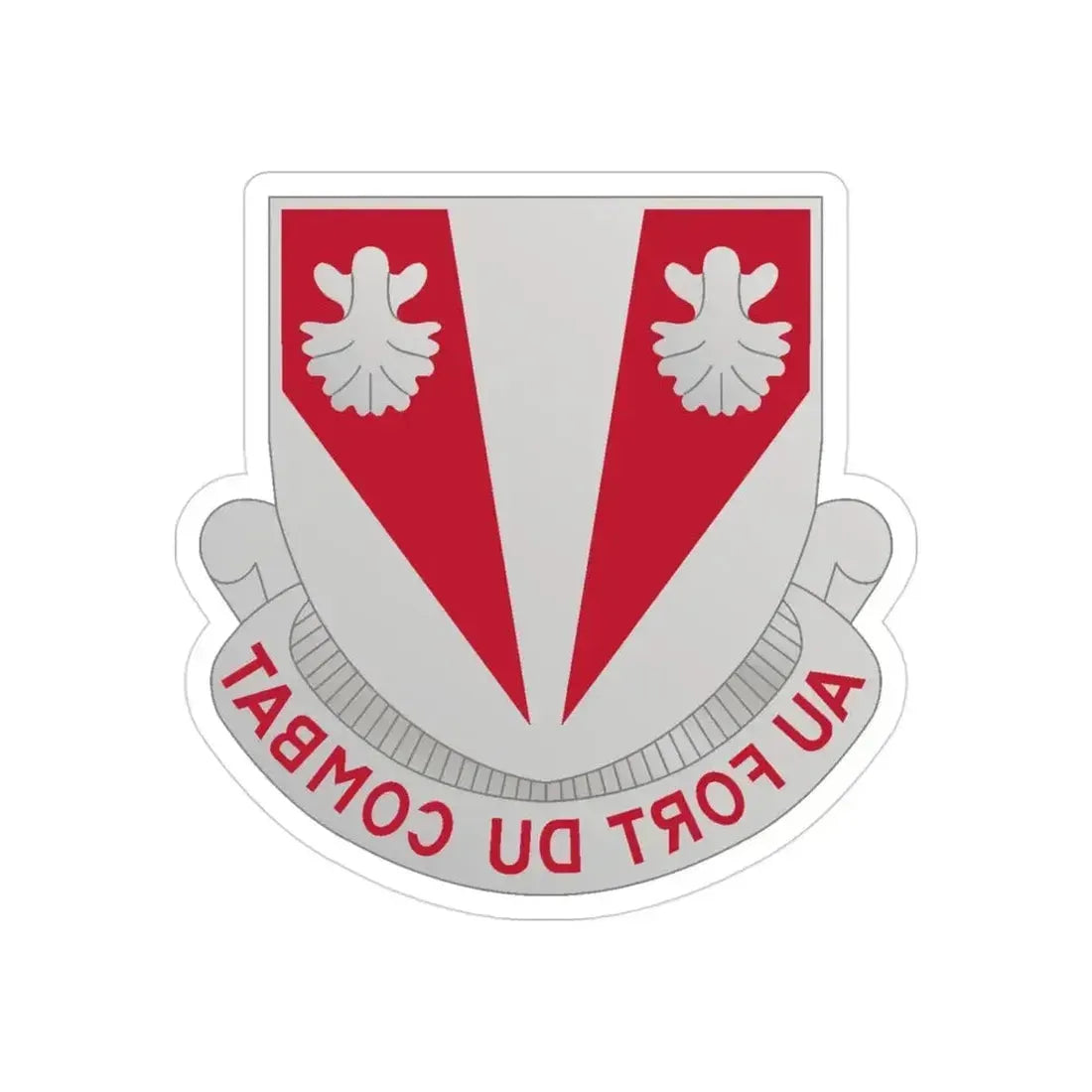 489 Engineer Battalion (U.S. Army) REVERSE PRINT Transparent Die-Cut STICKER 3 Inch Die-Cut Transparent - The Sticker Space