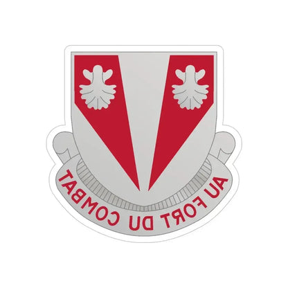 489 Engineer Battalion (U.S. Army) REVERSE PRINT Transparent Die-Cut STICKER 6 Inch Die-Cut Transparent - The Sticker Space