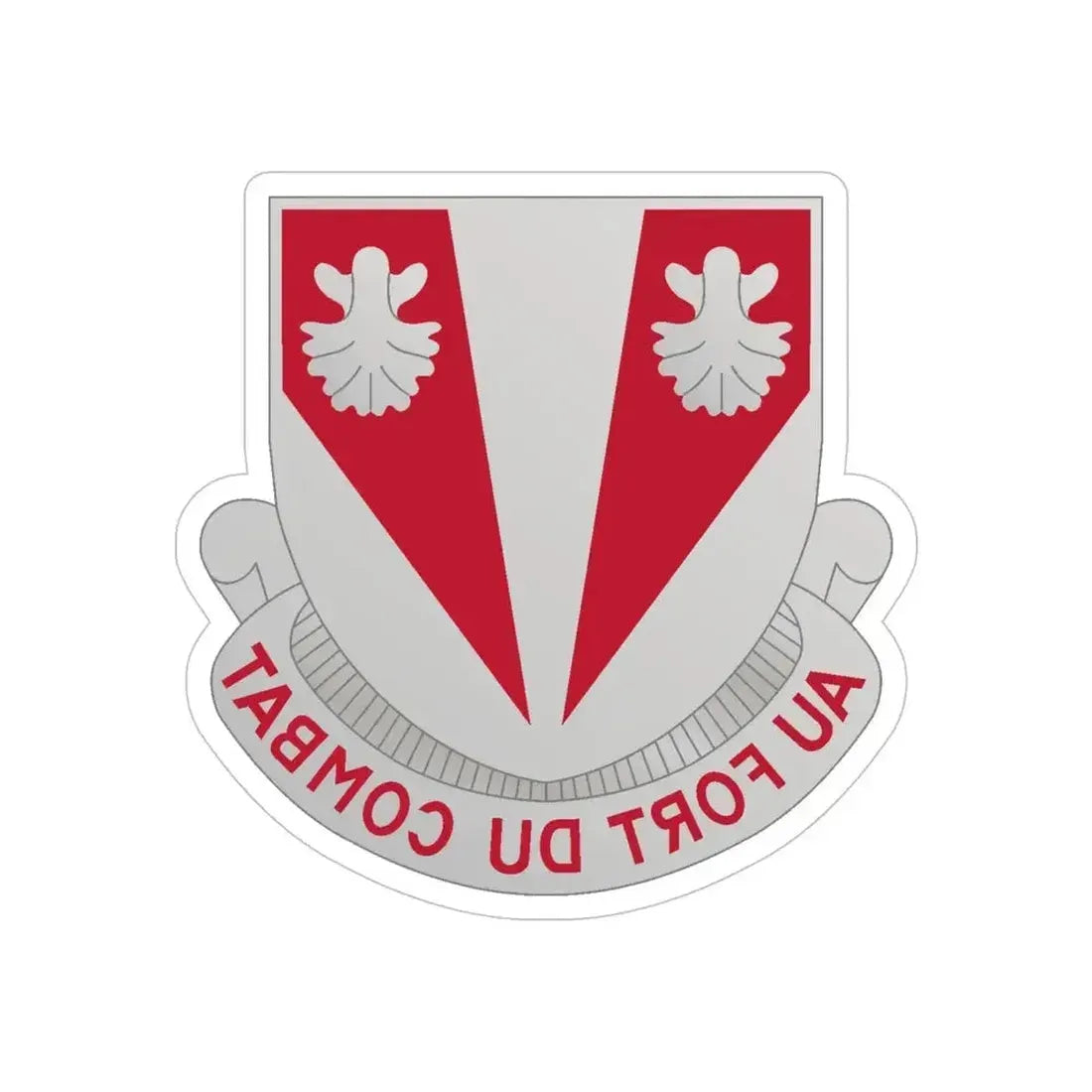 489 Engineer Battalion (U.S. Army) REVERSE PRINT Transparent Die-Cut STICKER - The Sticker Space