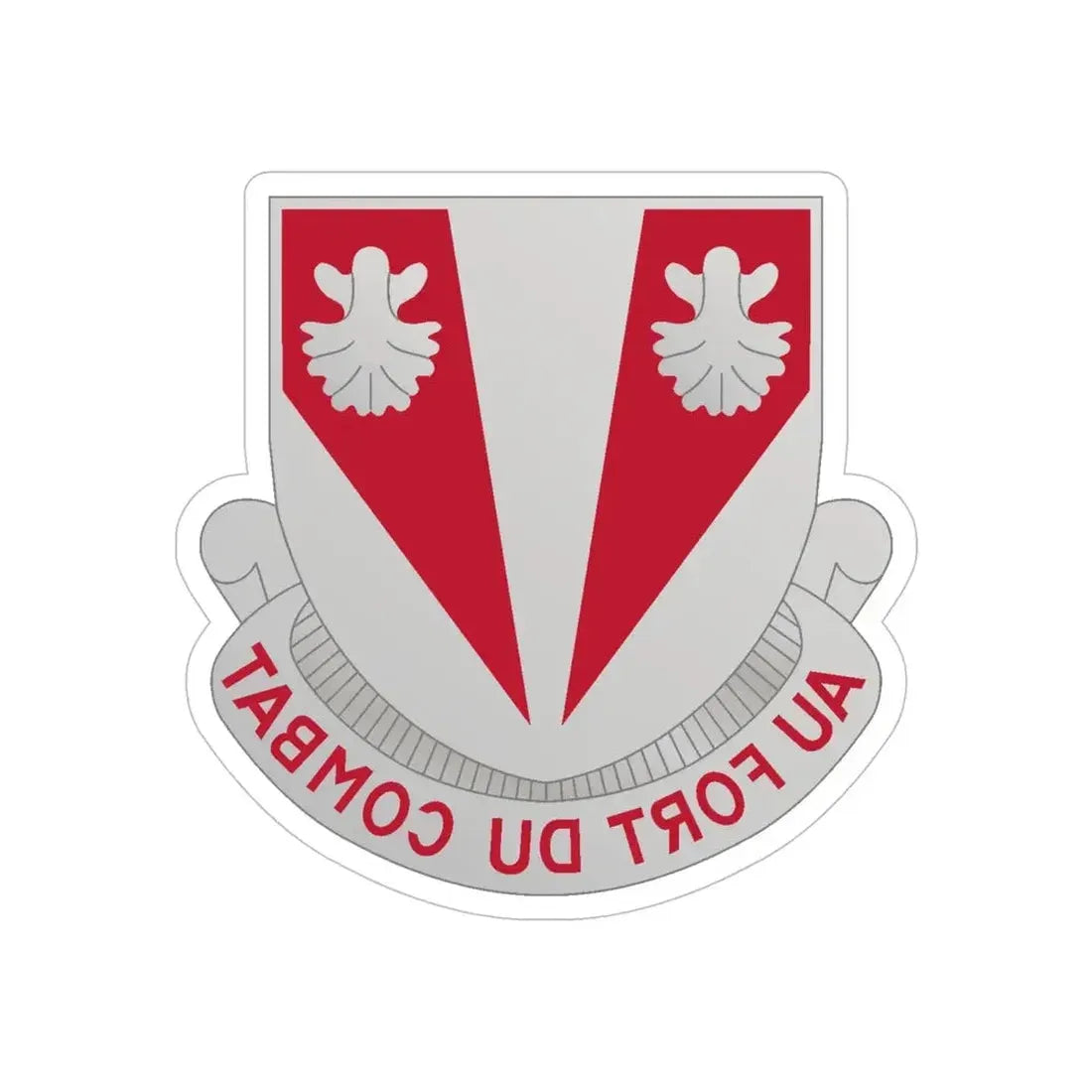 489 Engineer Battalion (U.S. Army) REVERSE PRINT Transparent Die-Cut STICKER - The Sticker Space