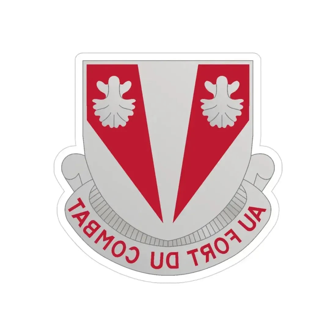 489 Engineer Battalion (U.S. Army) REVERSE PRINT Transparent Die-Cut STICKER - The Sticker Space