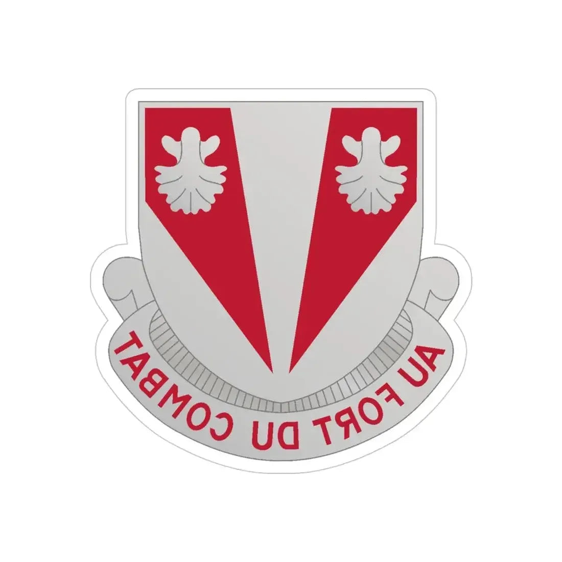 489 Engineer Battalion (U.S. Army) REVERSE PRINT Transparent Die-Cut STICKER - The Sticker Space