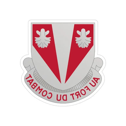 489 Engineer Battalion (U.S. Army) REVERSE PRINT Transparent Die-Cut STICKER - The Sticker Space