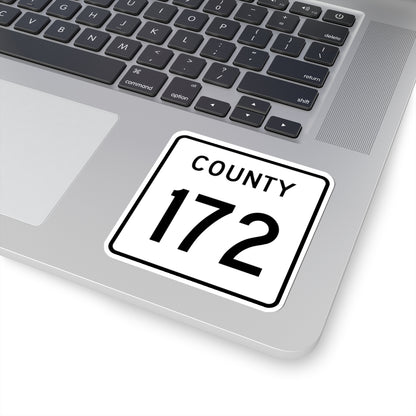 County 172 square (Minnesota) (Road Sign) STICKER Vinyl Kiss-Cut Decal
