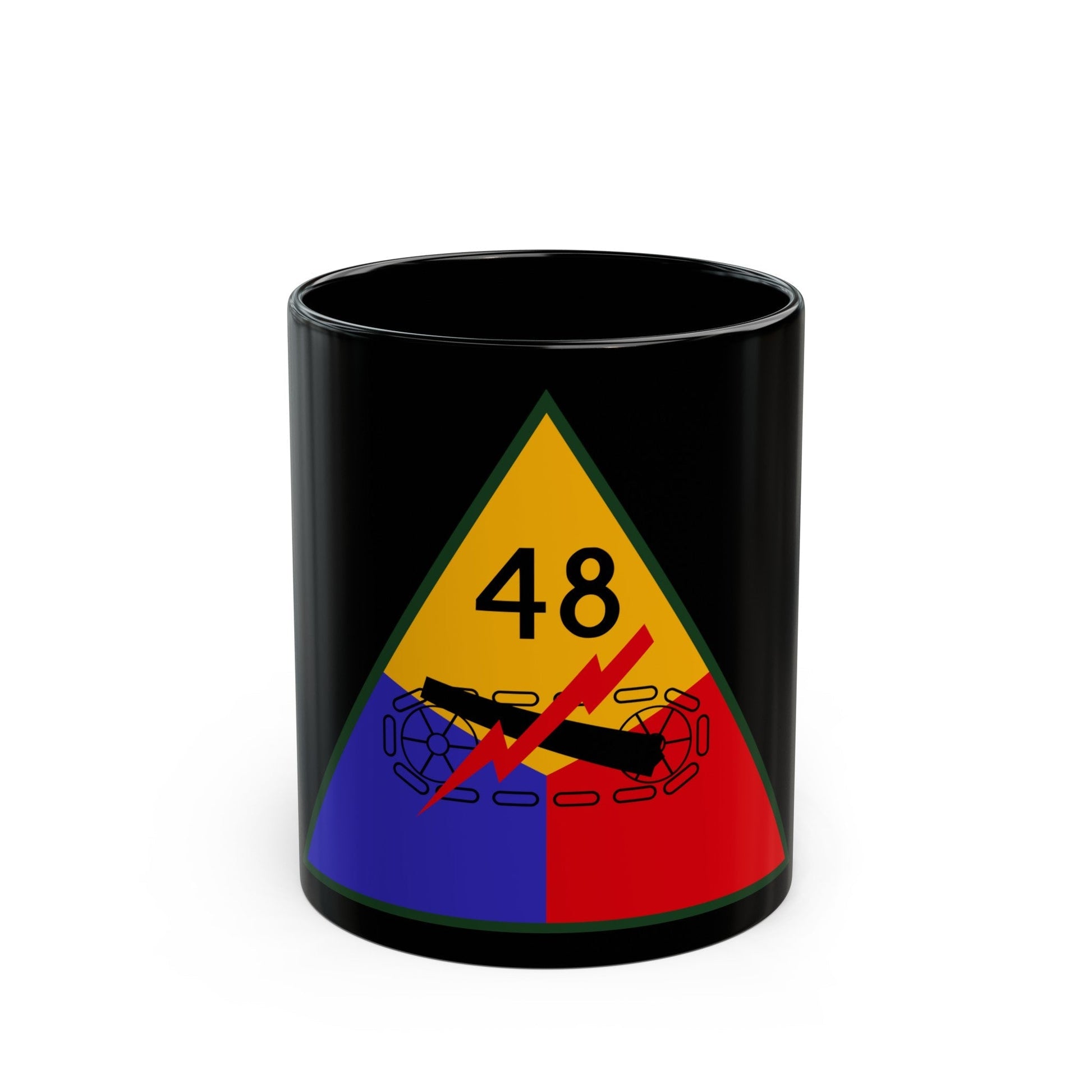 48th Armored Division (U.S. Army) Black Coffee Mug-11oz-The Sticker Space