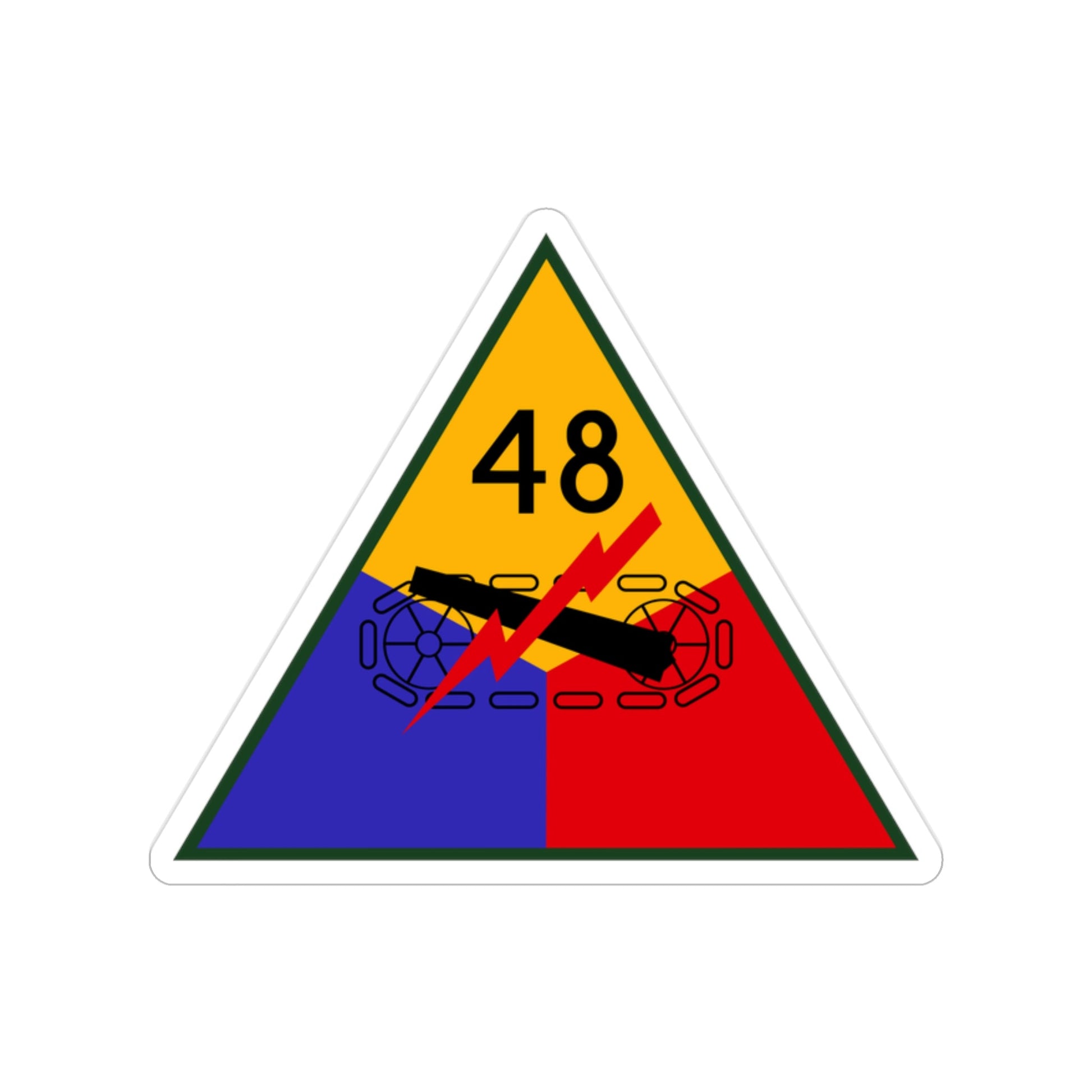 48th Armored Division (U.S. Army) Transparent STICKER Die-Cut Vinyl Decal-2 Inch-The Sticker Space