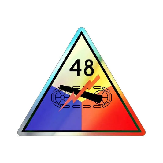 48th Armored Division (U.S. Army) Holographic STICKER Die-Cut Vinyl Decal 6 Inch Holographic - The Sticker Space