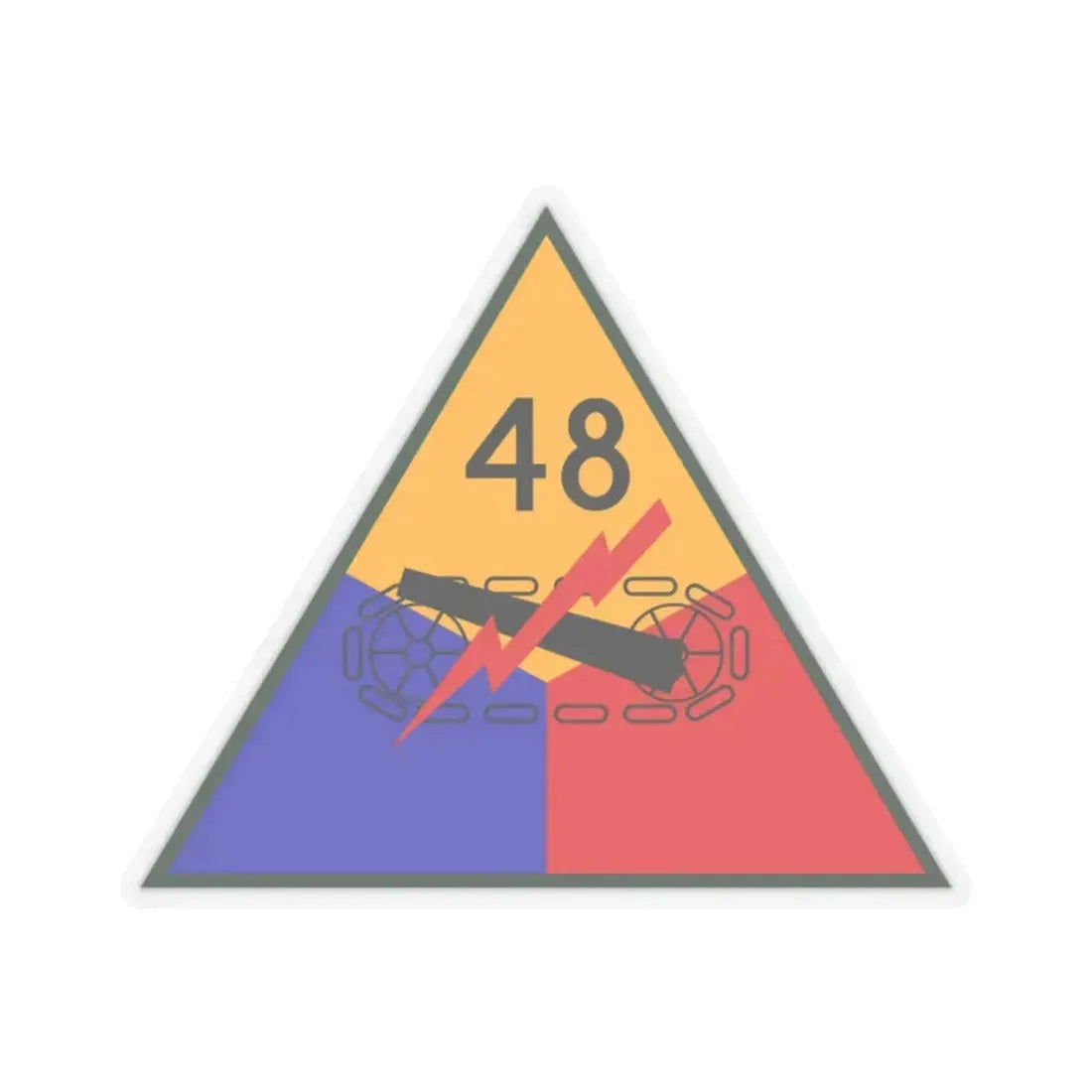 48th Armored Division (U.S. Army) STICKER Vinyl Kiss-Cut Decal 2 Inch Transparent - The Sticker Space