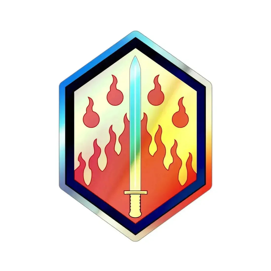48th Chemical Brigade (U.S. Army) Holographic STICKER Die-Cut Vinyl Decal 3 Inch Holographic - The Sticker Space