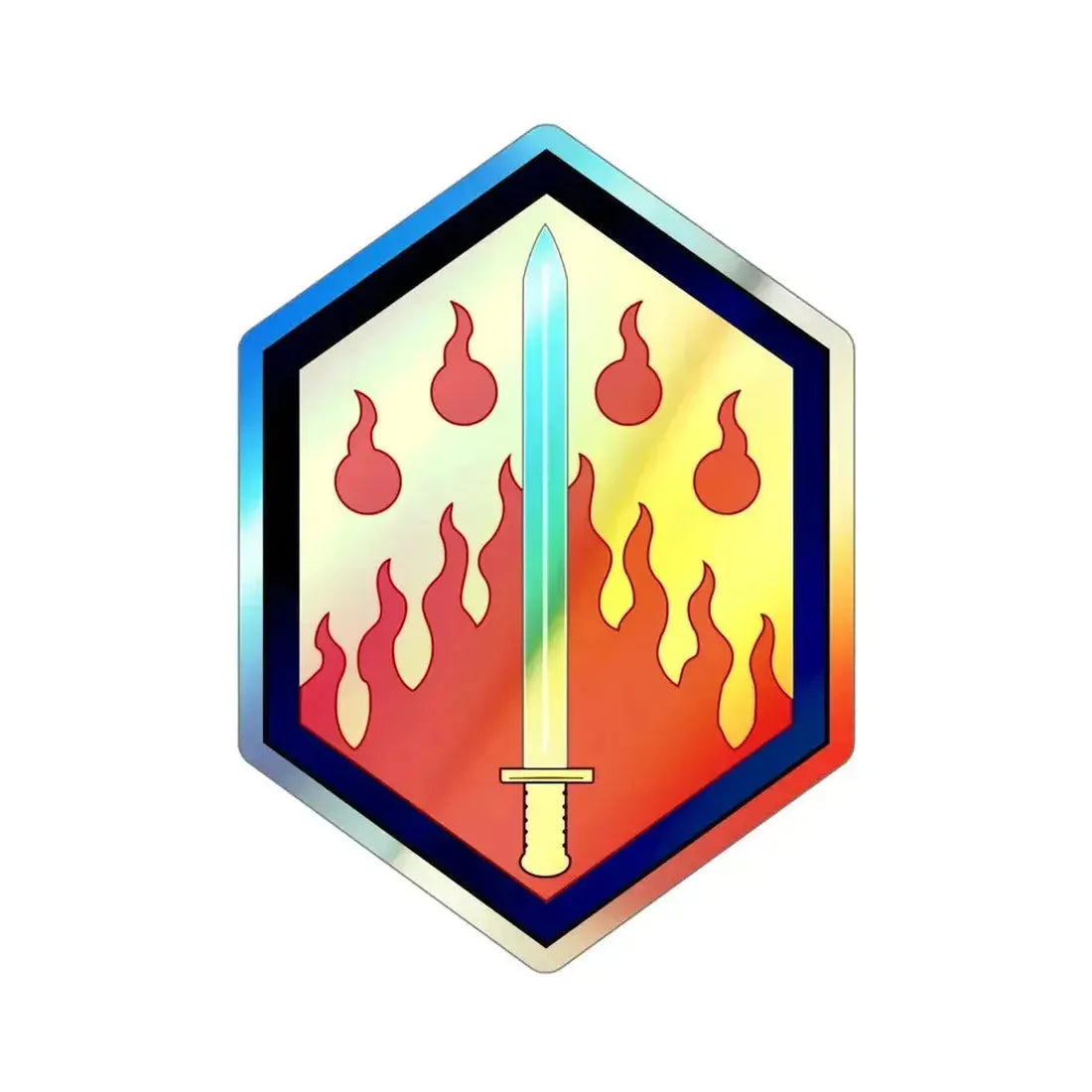 48th Chemical Brigade (U.S. Army) Holographic STICKER Die-Cut Vinyl Decal 4 Inch Holographic - The Sticker Space