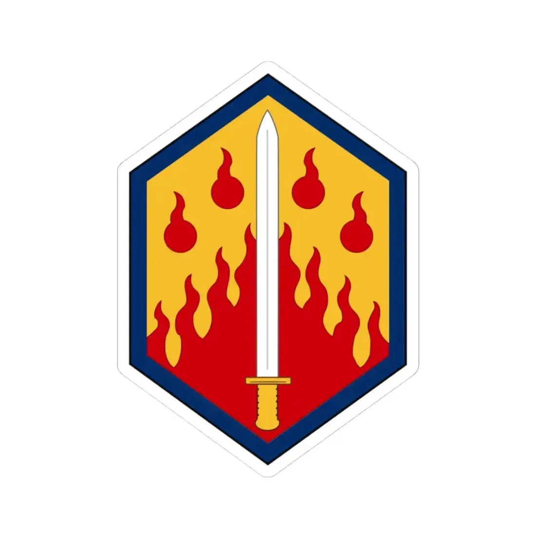 48th Chemical Brigade (U.S. Army) STICKER Vinyl Kiss-Cut Decal 3 Inch White - The Sticker Space