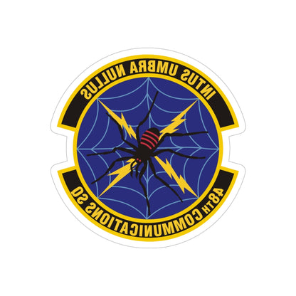 48th Communications Squadron (U.S. Air Force) REVERSE PRINT Transparent STICKER-6" × 6"-The Sticker Space