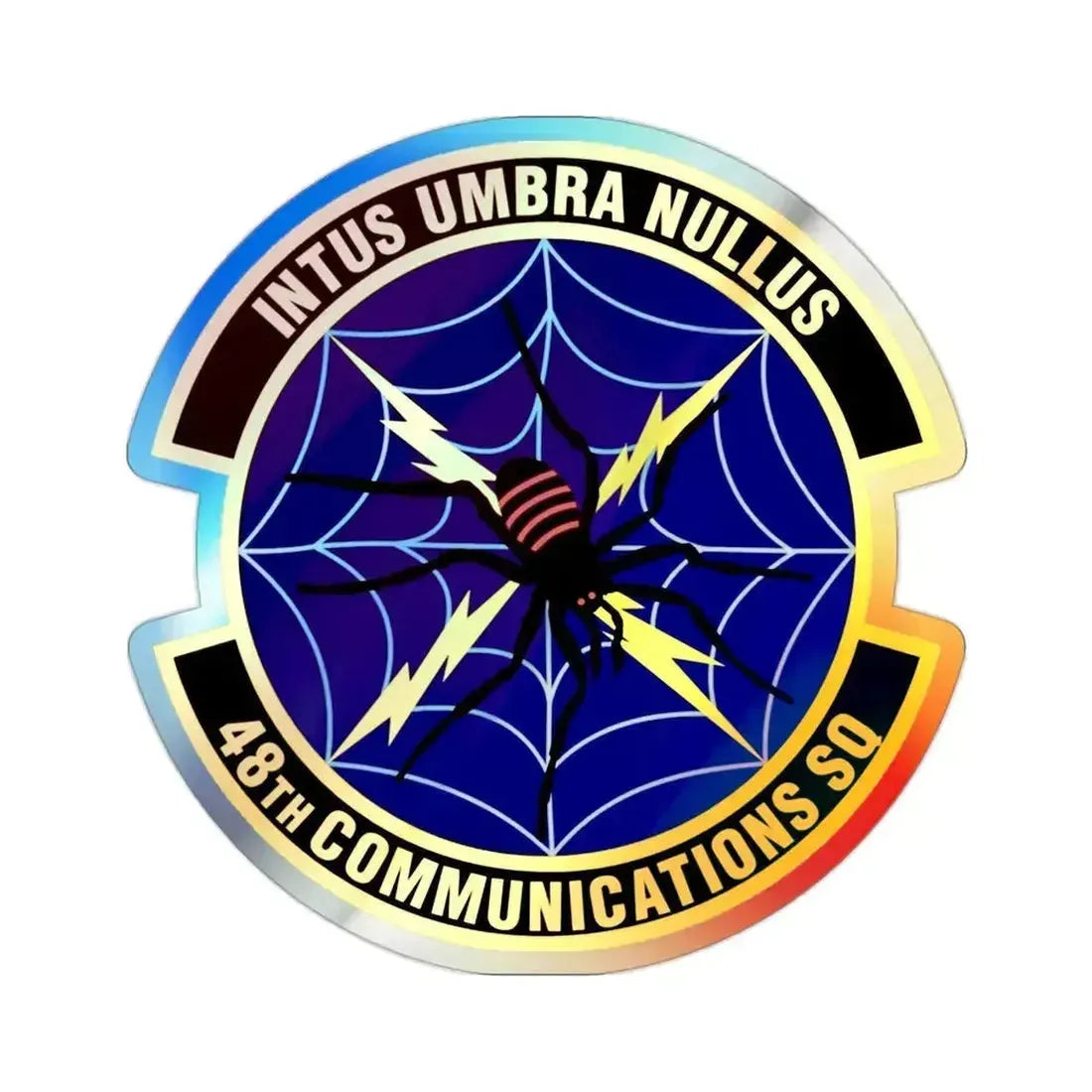 48th Communications Squadron (U.S. Air Force) Holographic STICKER Die-Cut Vinyl Decal 2 Inch Holographic - The Sticker Space