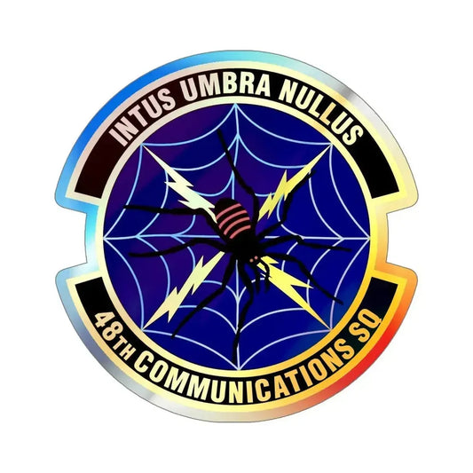 48th Communications Squadron (U.S. Air Force) Holographic STICKER Die-Cut Vinyl Decal 6 Inch Holographic - The Sticker Space