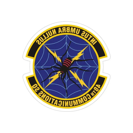 48th Communications Squadron (U.S. Air Force) REVERSE PRINT Transparent Die-Cut STICKER 6 Inch Die-Cut Transparent - The Sticker Space