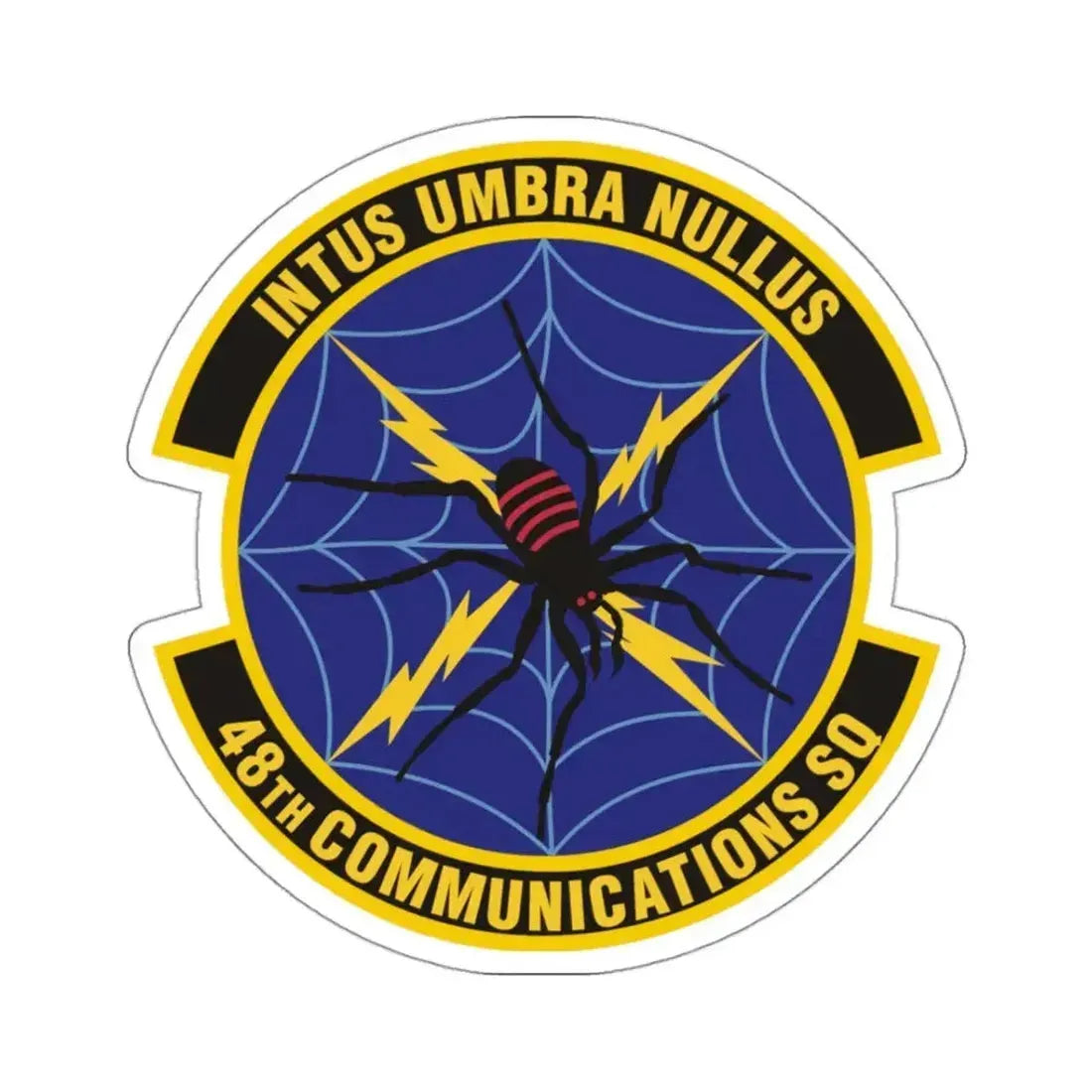 48th Communications Squadron (U.S. Air Force) STICKER Vinyl Kiss-Cut Decal 3 Inch White - The Sticker Space