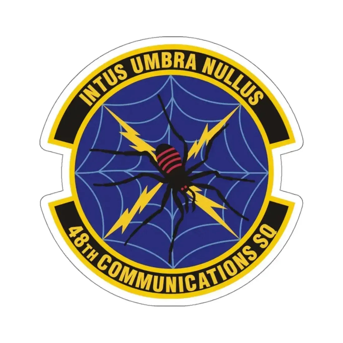 48th Communications Squadron (U.S. Air Force) STICKER Vinyl Kiss-Cut Decal 4 Inch White - The Sticker Space