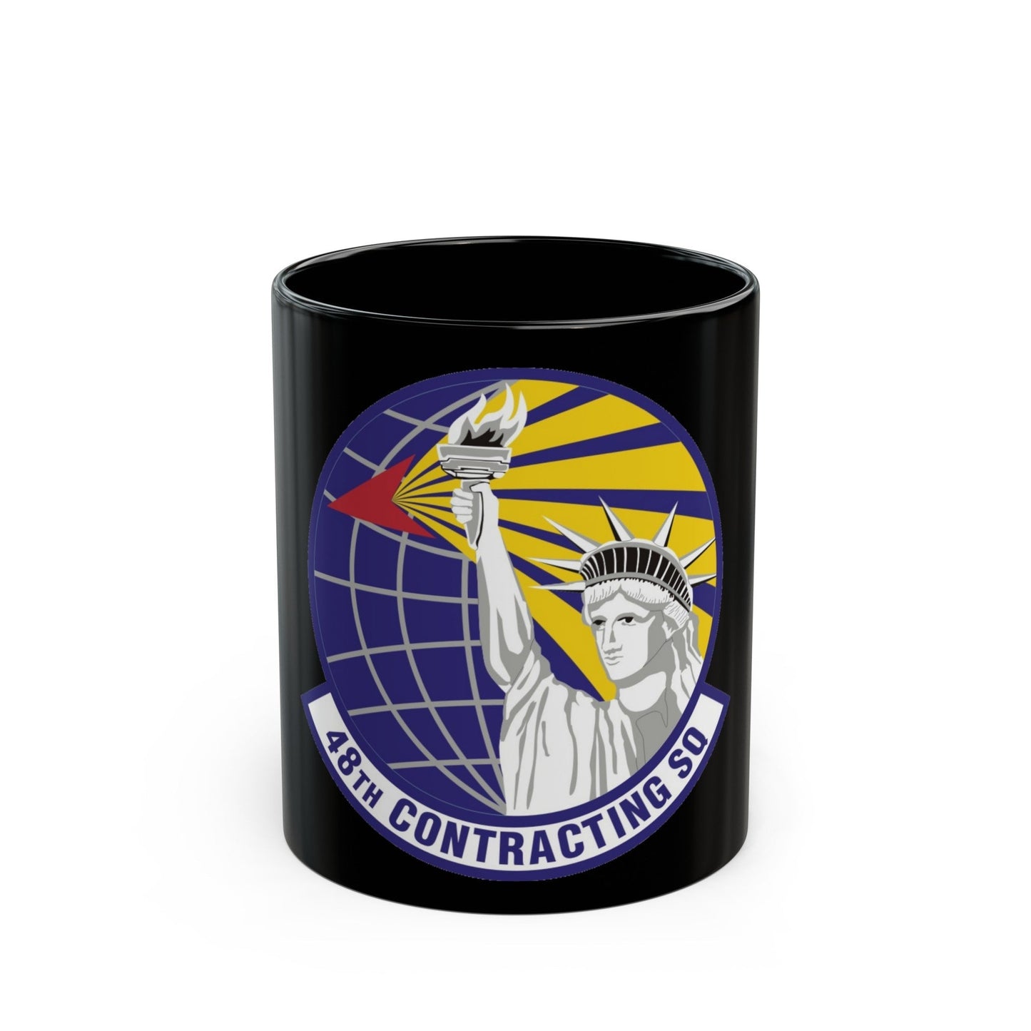 48th Contracting Squadron (U.S. Air Force) Black Coffee Mug-11oz-The Sticker Space