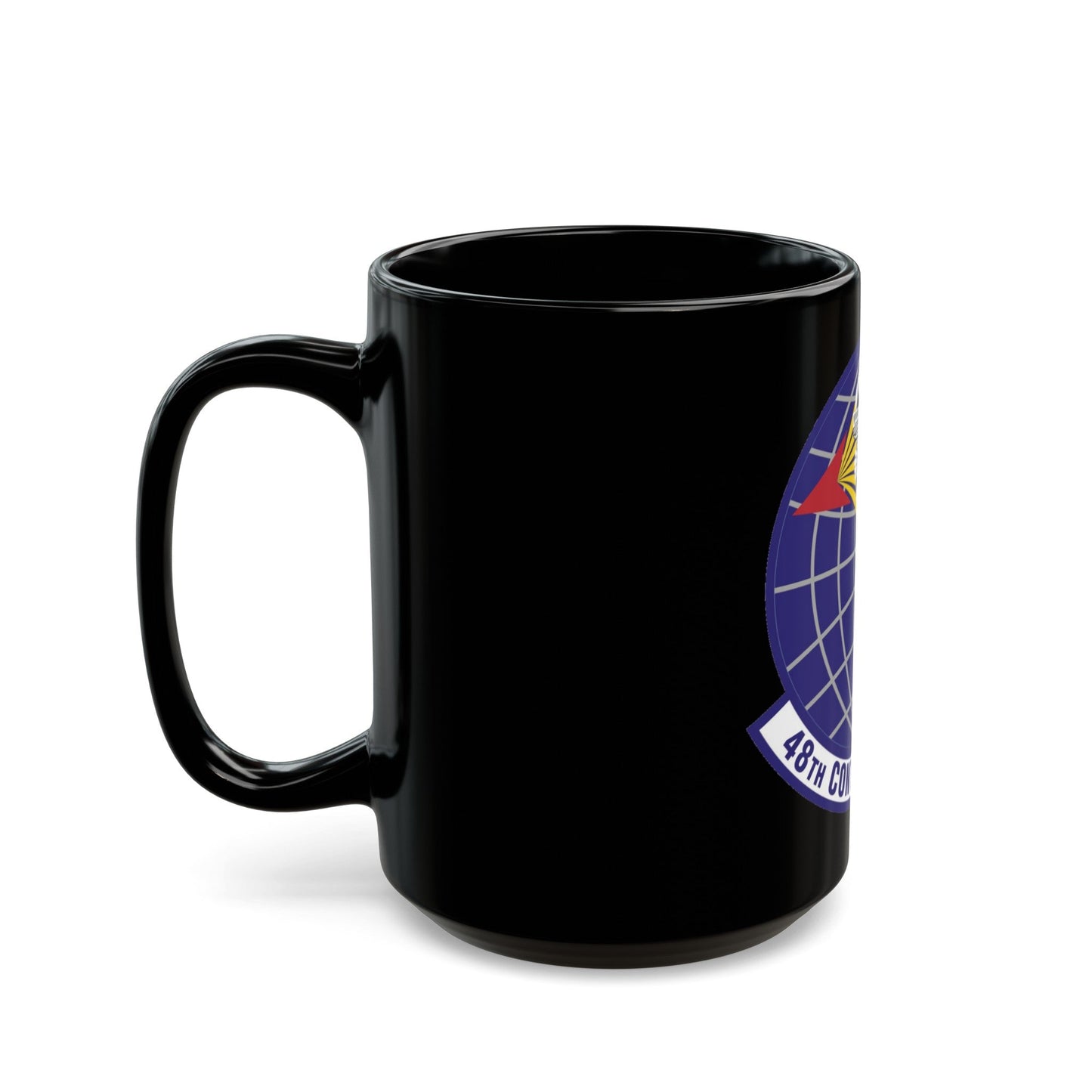 48th Contracting Squadron (U.S. Air Force) Black Coffee Mug-The Sticker Space