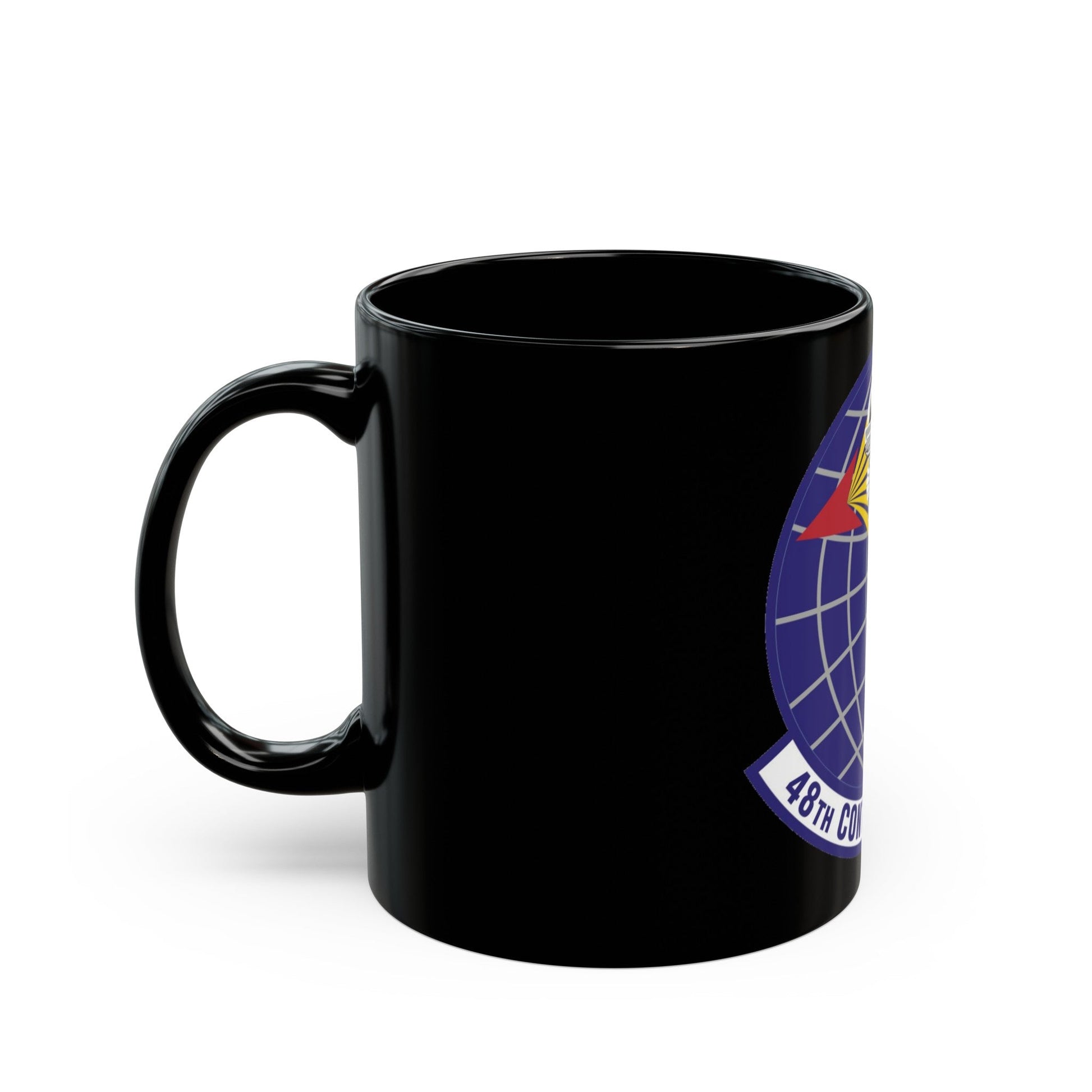 48th Contracting Squadron (U.S. Air Force) Black Coffee Mug-The Sticker Space