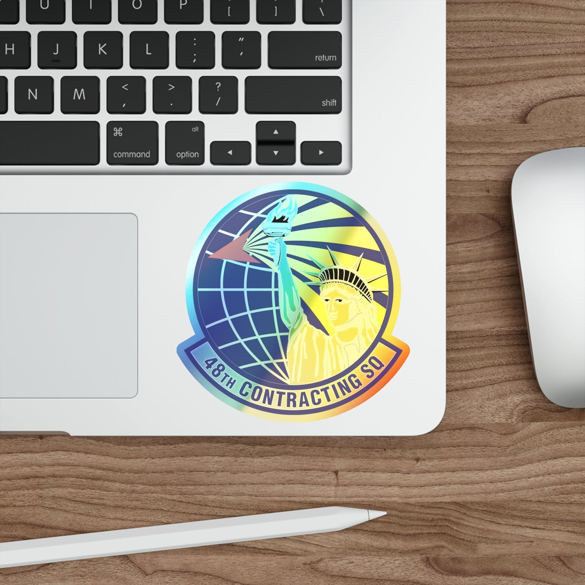 48th Contracting Squadron (U.S. Air Force) Holographic STICKER Die-Cut Vinyl Decal-The Sticker Space