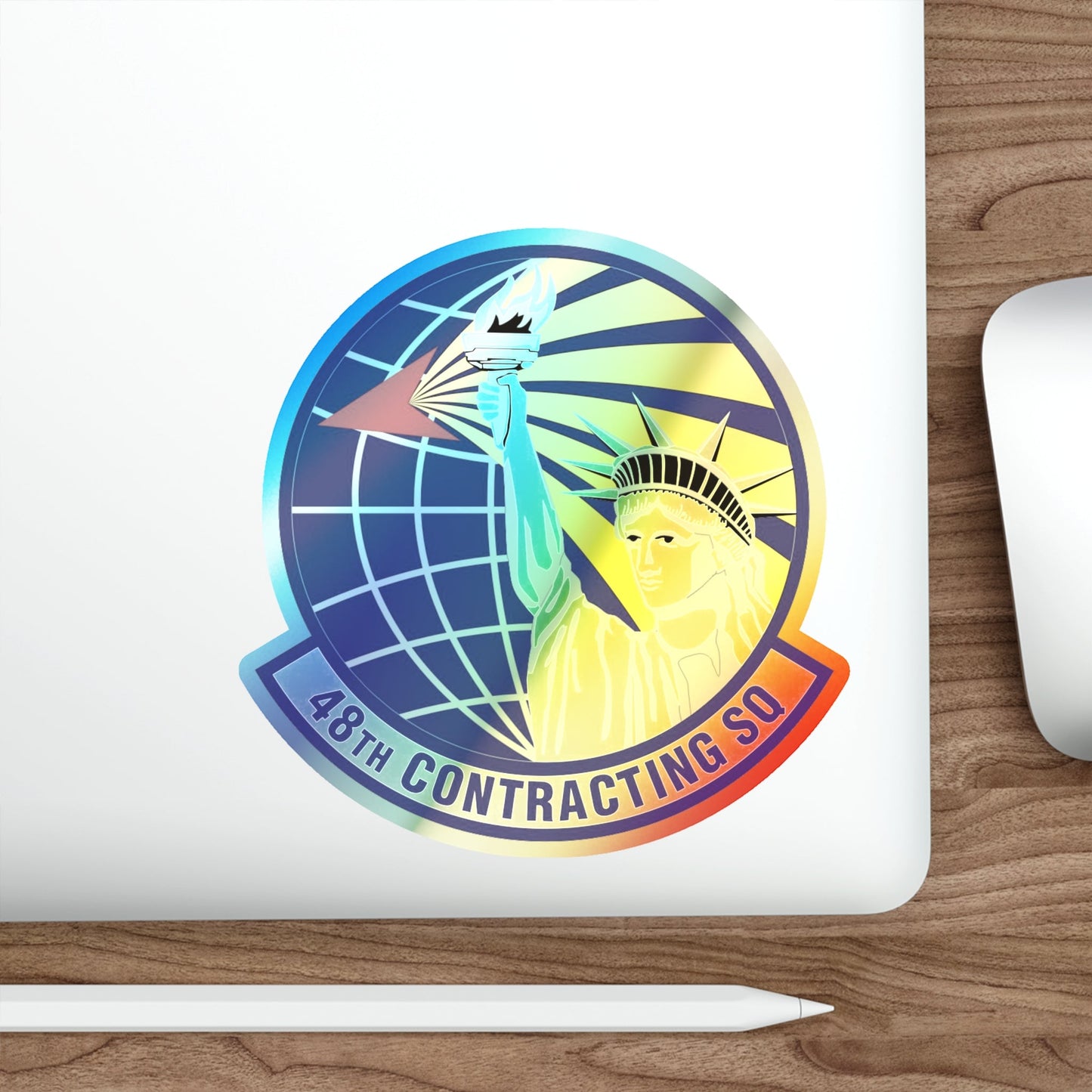 48th Contracting Squadron (U.S. Air Force) Holographic STICKER Die-Cut Vinyl Decal-The Sticker Space